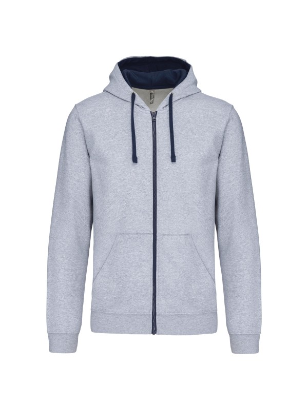 Casaco sweatshirt com capuz em contraste - K466