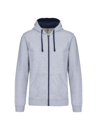 Casaco sweatshirt com capuz em contraste - K466