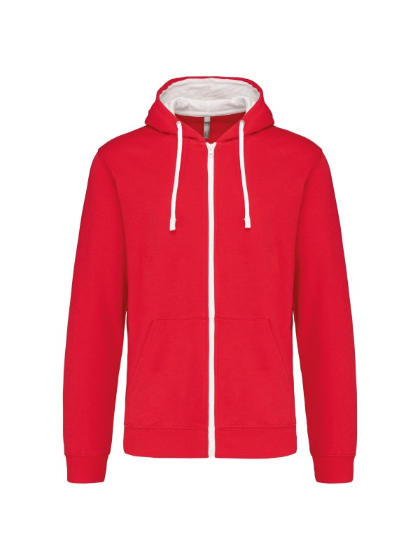 Casaco sweatshirt com capuz em contraste - K466