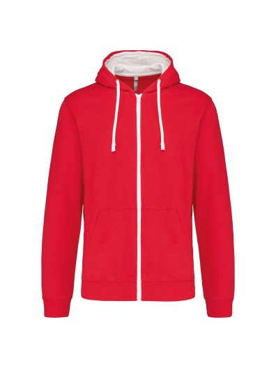 Casaco sweatshirt com capuz em contraste - K466