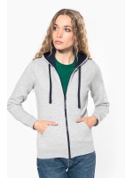 Casaco sweatshirt com capuz em contraste senhora - K467