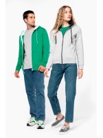 Casaco sweatshirt com capuz em contraste senhora - K467