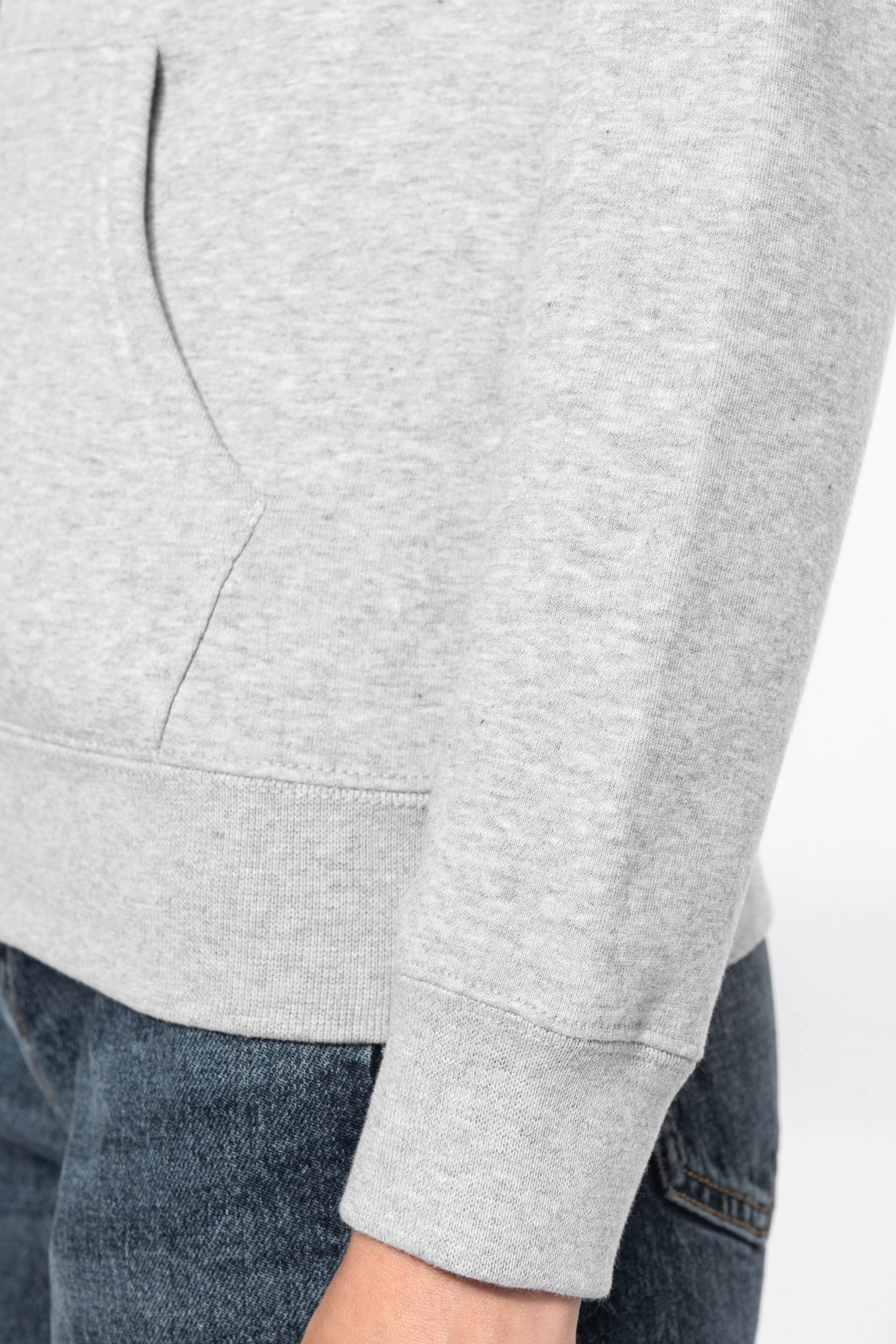 Casaco sweatshirt com capuz em contraste senhora - K467