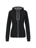Casaco sweatshirt com capuz em contraste senhora - K467