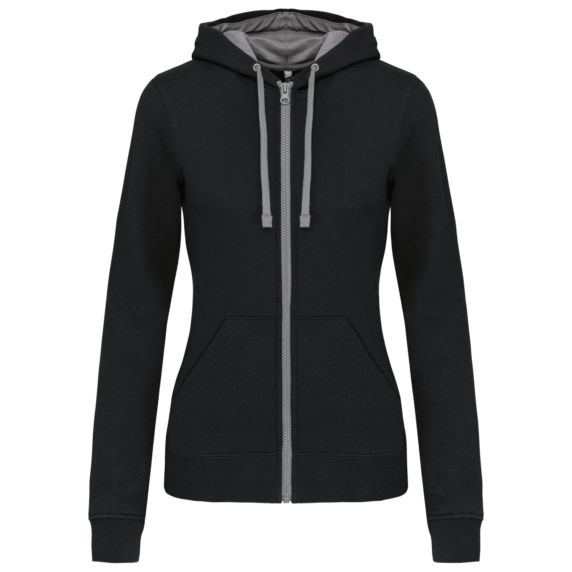 Casaco sweatshirt com capuz em contraste senhora - K467