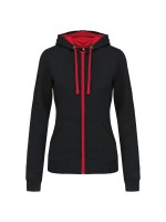 Casaco sweatshirt com capuz em contraste senhora - K467