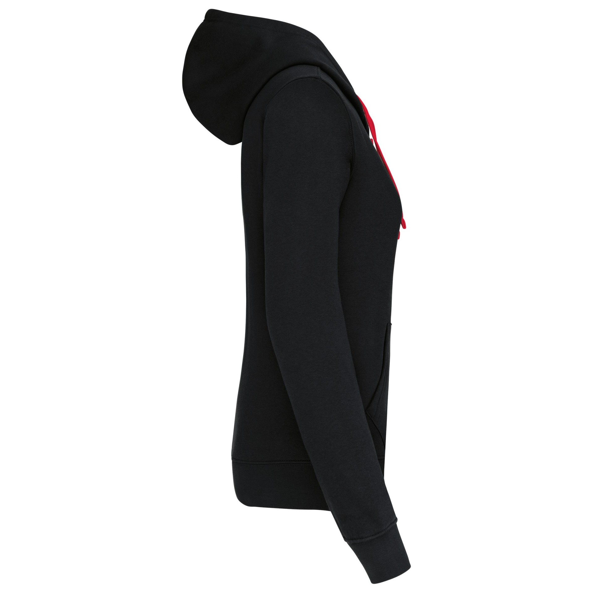 Casaco sweatshirt com capuz em contraste senhora - K467