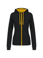 Casaco sweatshirt com capuz em contraste senhora - K467