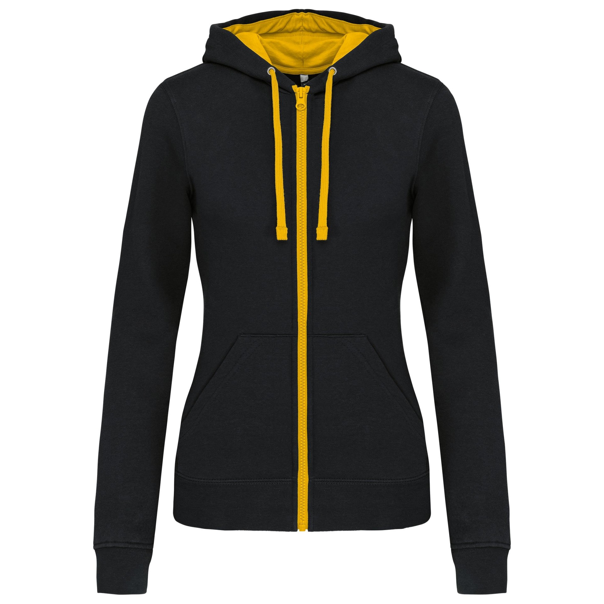 Casaco sweatshirt com capuz em contraste senhora - K467