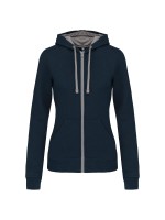 Casaco sweatshirt com capuz em contraste senhora - K467