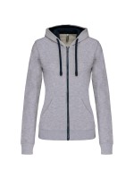 Casaco sweatshirt com capuz em contraste senhora - K467