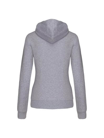 Casaco sweatshirt com capuz em contraste senhora - K467
