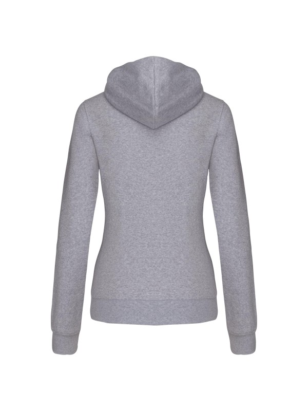 Casaco sweatshirt com capuz em contraste senhora - K467