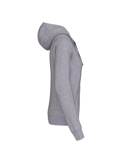 Casaco sweatshirt com capuz em contraste senhora - K467