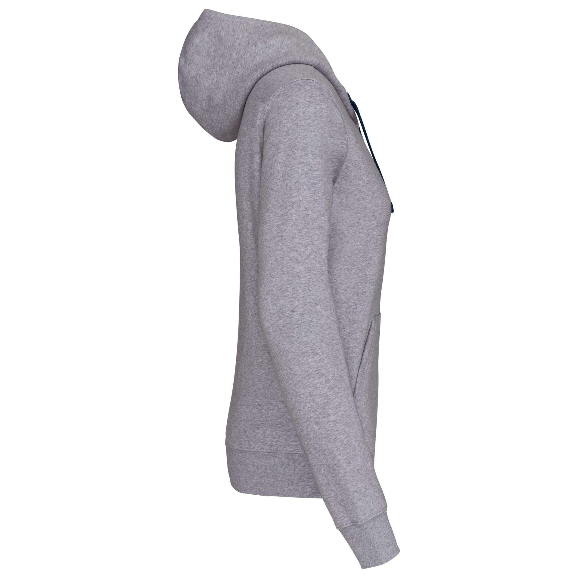 Casaco sweatshirt com capuz em contraste senhora - K467