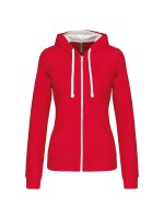 Casaco sweatshirt com capuz em contraste senhora - K467
