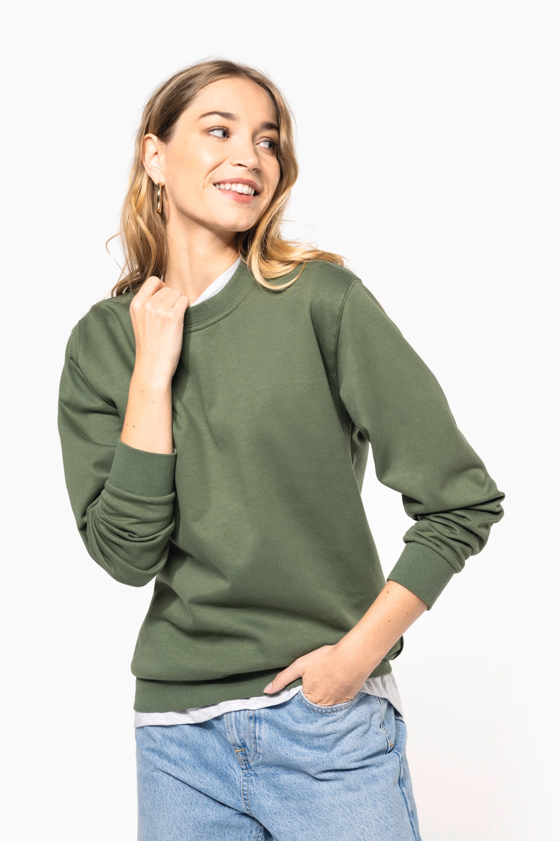 Sweatshirt com decote redondo - K474
