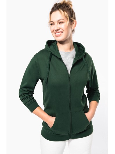 Sweatshirt com fecho e capuz - K479