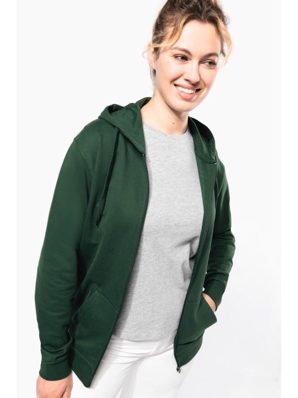 Sweatshirt com fecho e capuz - K479