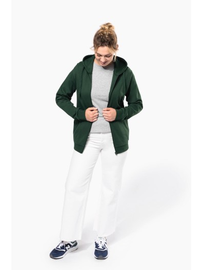 Sweatshirt com fecho e capuz - K479