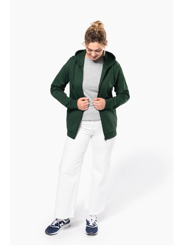 Sweatshirt com fecho e capuz - K479