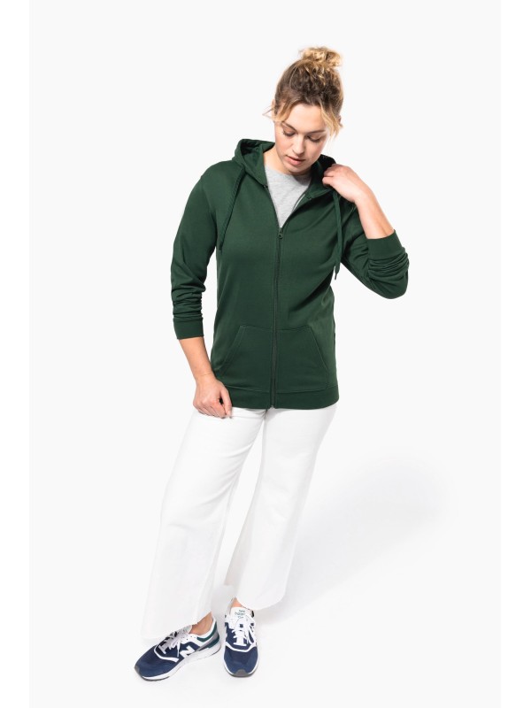 Sweatshirt com fecho e capuz - K479