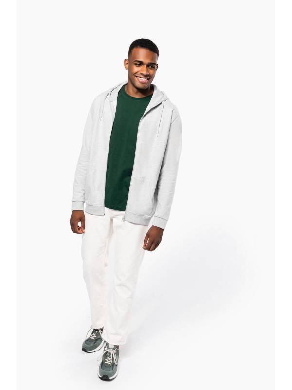 Sweatshirt com fecho e capuz - K479