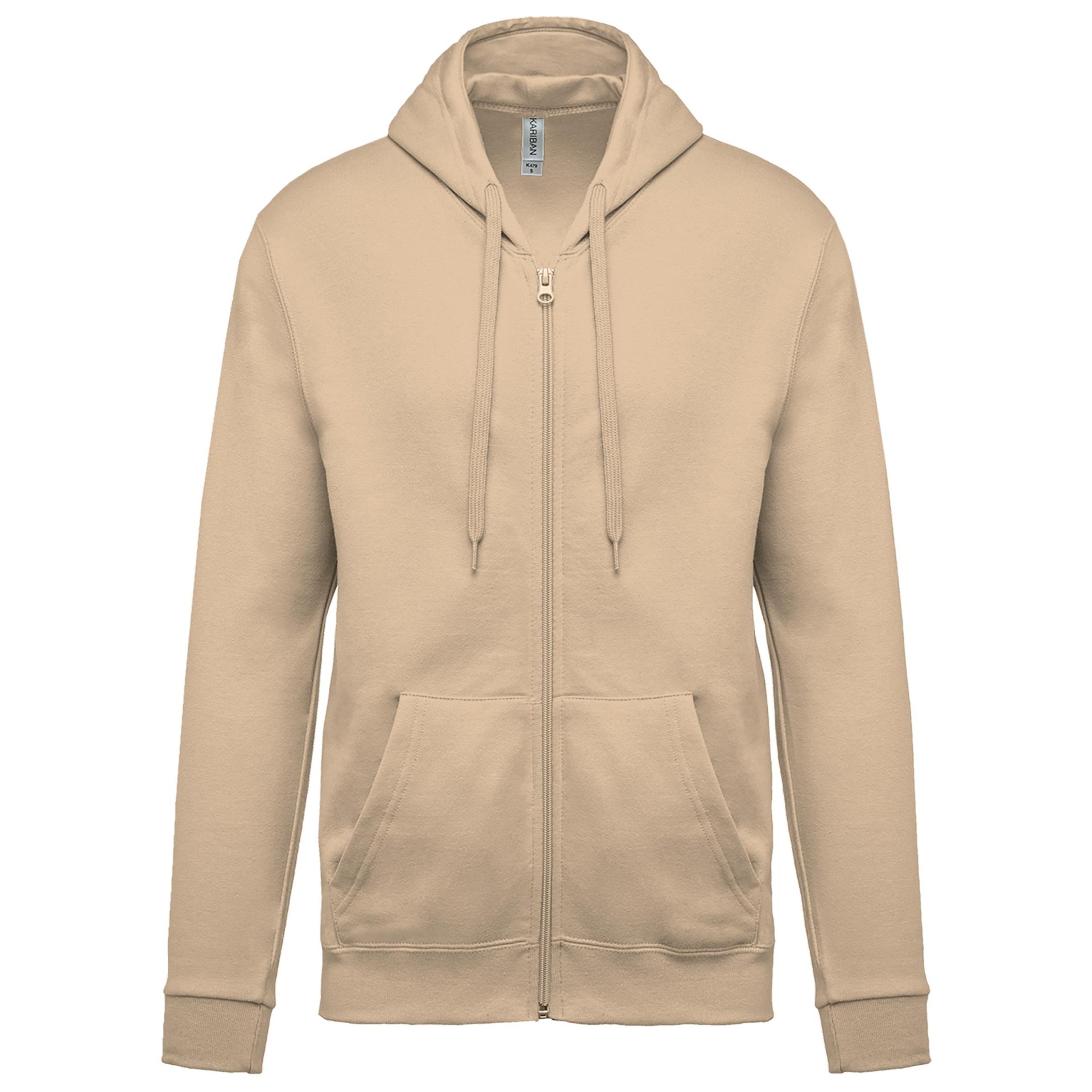 Sweatshirt com fecho e capuz - K479