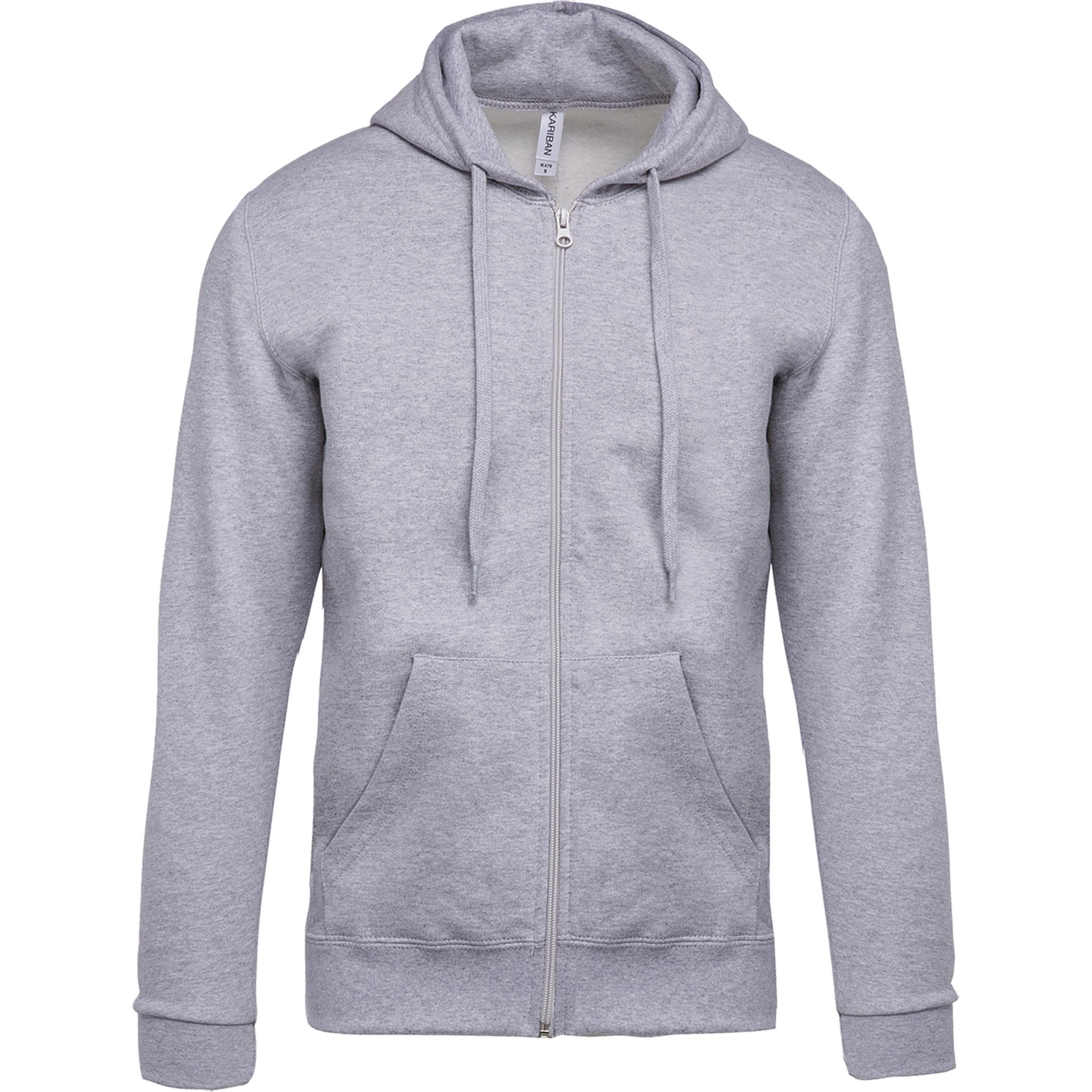 Sweatshirt com fecho e capuz - K479