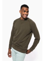 Sweatshirt BIO com decote redondo e mangas raglan - K480C