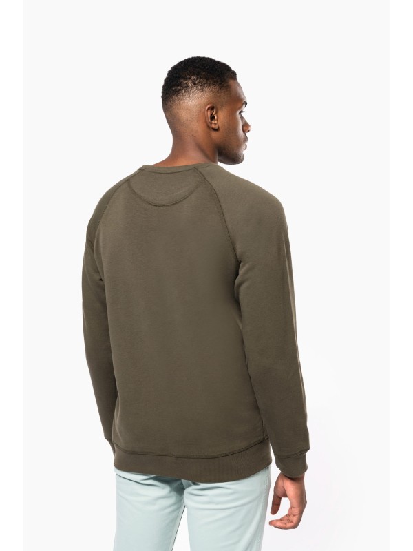 Sweatshirt BIO com decote redondo e mangas raglan - K480C