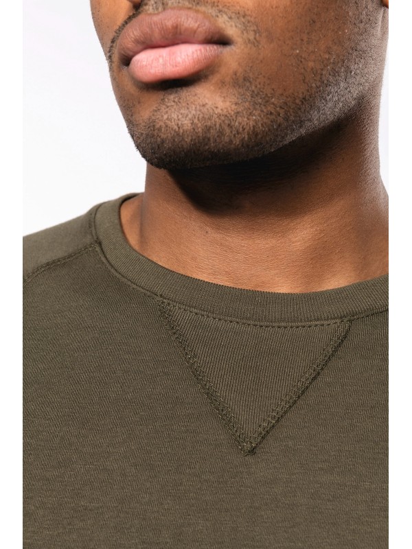Sweatshirt BIO com decote redondo e mangas raglan - K480C