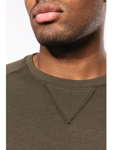 Sweatshirt BIO com decote redondo e mangas raglan - K480C