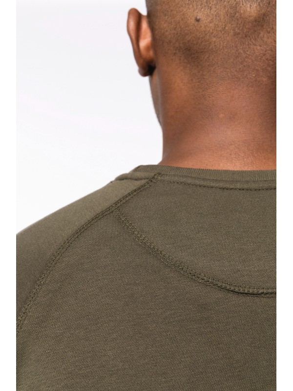 Sweatshirt BIO com decote redondo e mangas raglan - K480C