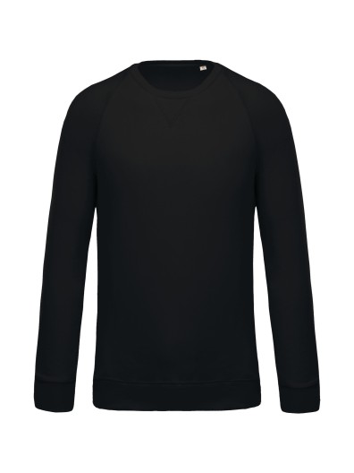 Sweatshirt BIO com decote redondo e mangas raglan - K480C