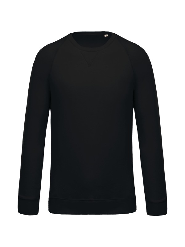 Sweatshirt BIO com decote redondo e mangas raglan - K480C