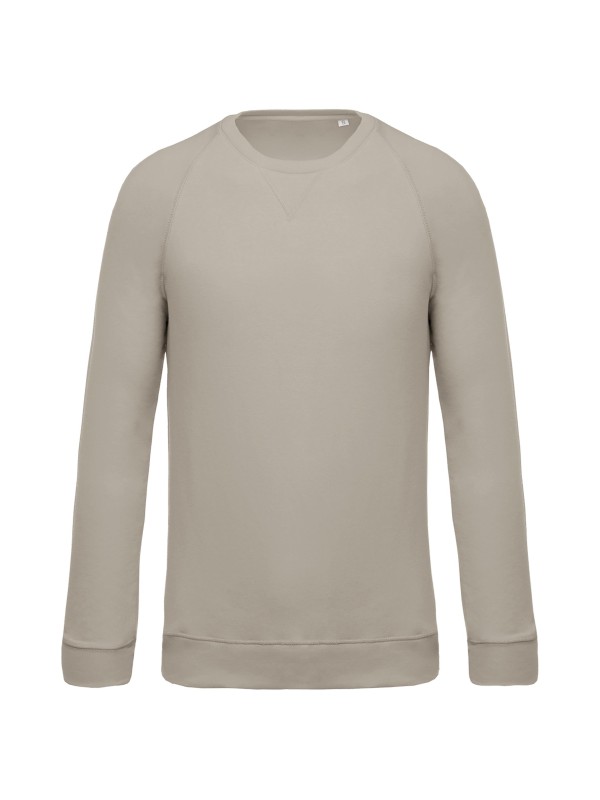 Sweatshirt BIO com decote redondo e mangas raglan - K480C
