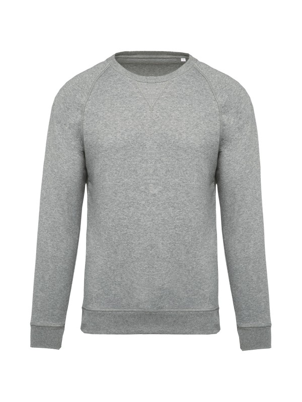 Sweatshirt BIO com decote redondo e mangas raglan - K480A