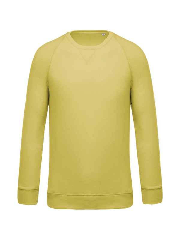 Sweatshirt BIO com decote redondo e mangas raglan - K480C