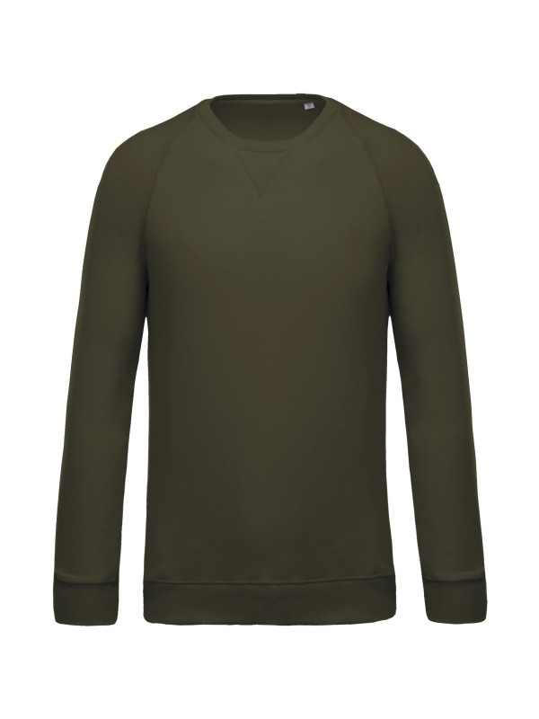 Sweatshirt BIO com decote redondo e mangas raglan - K480C