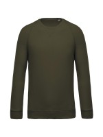 Sweatshirt BIO com decote redondo e mangas raglan - K480C