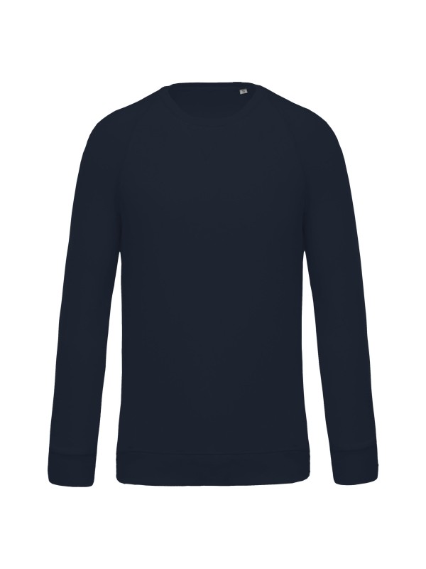 Sweatshirt BIO com decote redondo e mangas raglan - K480C