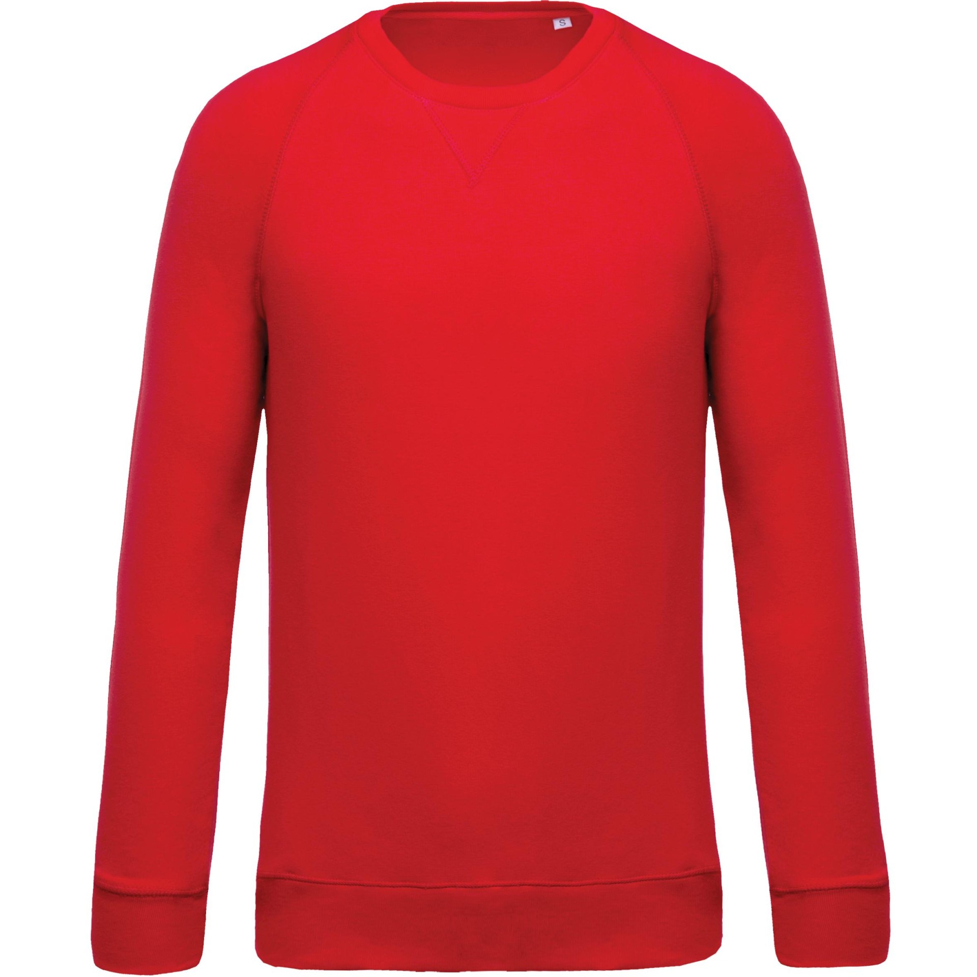 Sweatshirt BIO com decote redondo e mangas raglan - K480C