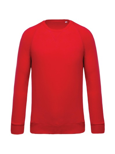 Sweatshirt BIO com decote redondo e mangas raglan - K480C
