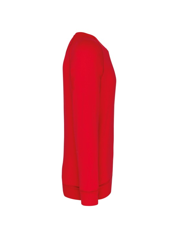 Sweatshirt BIO com decote redondo e mangas raglan - K480C