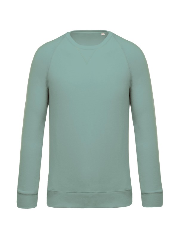 Sweatshirt BIO com decote redondo e mangas raglan - K480C