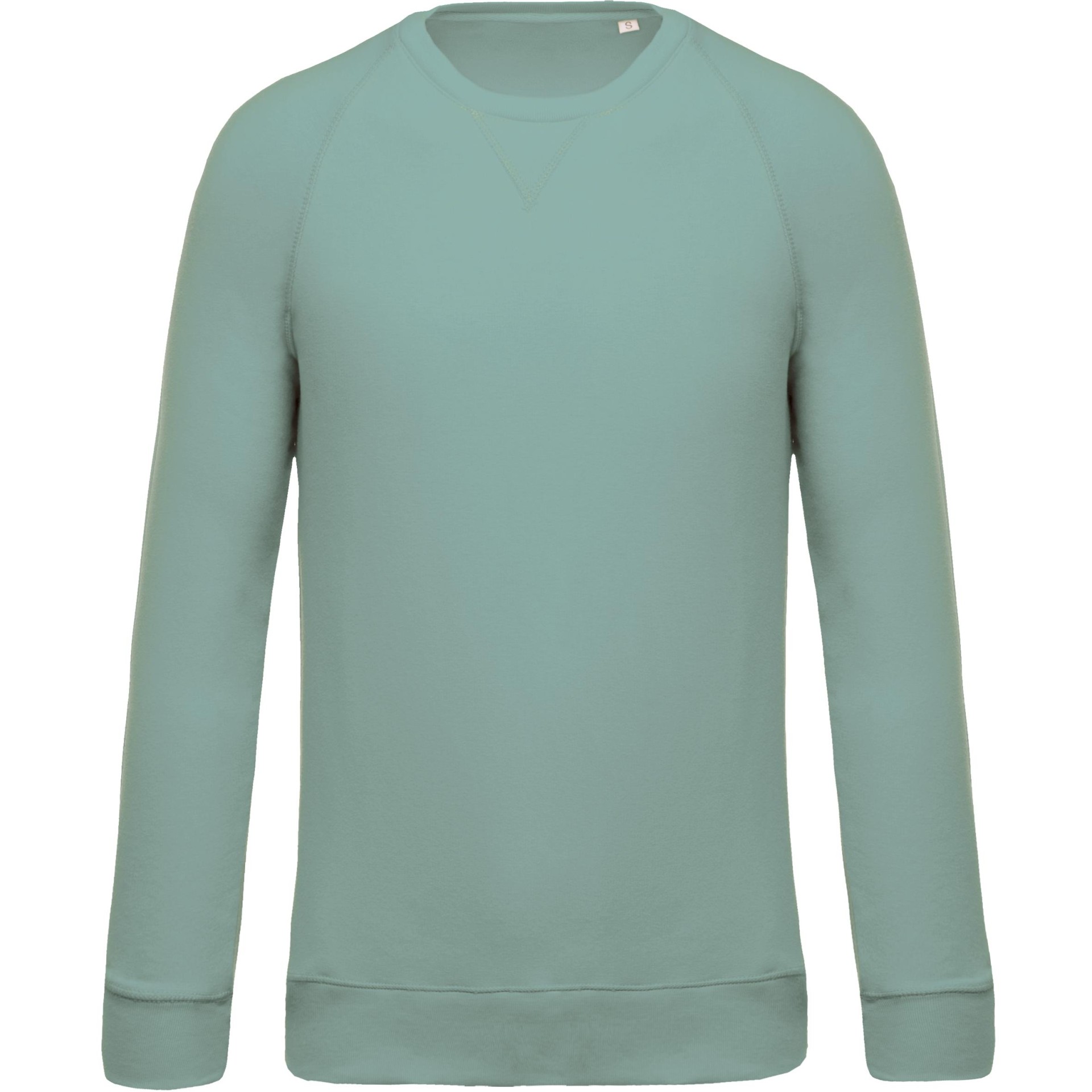 Sweatshirt BIO com decote redondo e mangas raglan - K480C