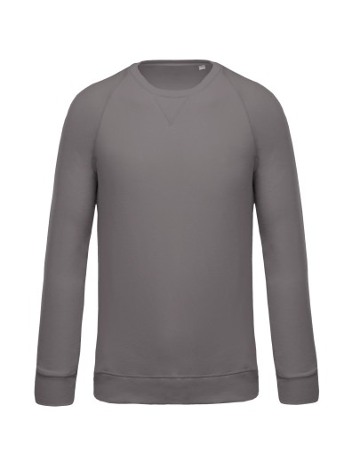 Sweatshirt BIO com decote redondo e mangas raglan - K480C
