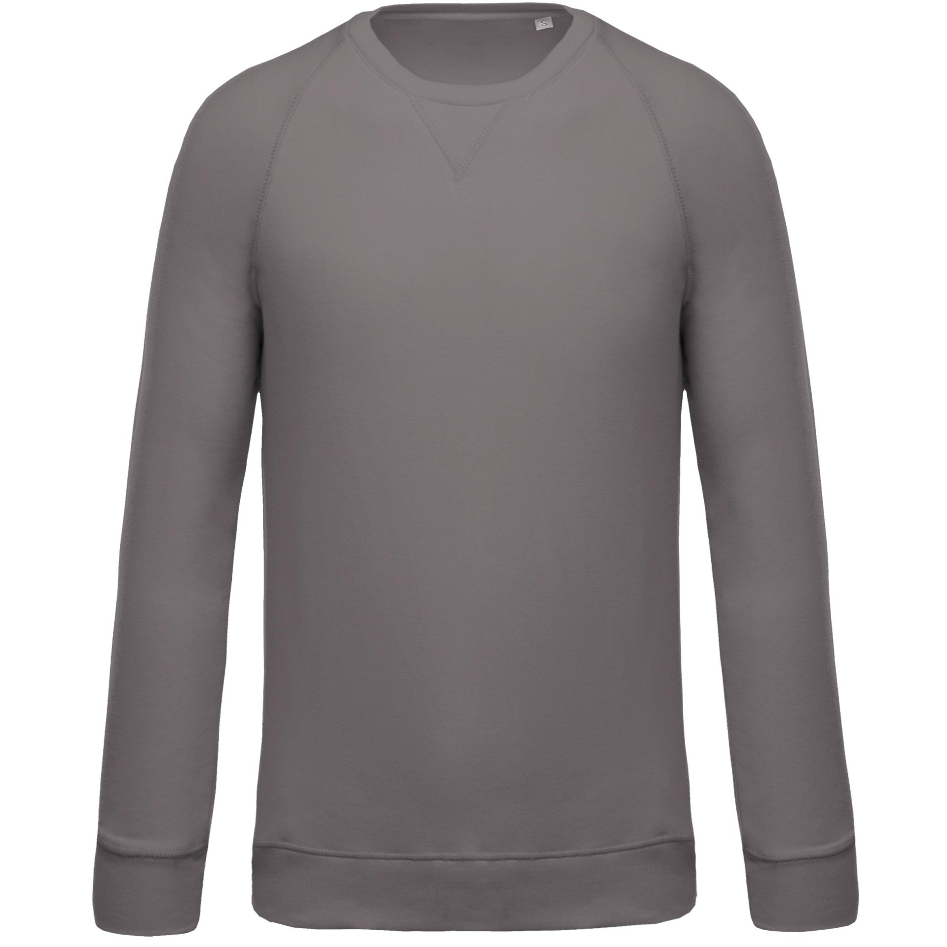 Sweatshirt BIO com decote redondo e mangas raglan - K480C