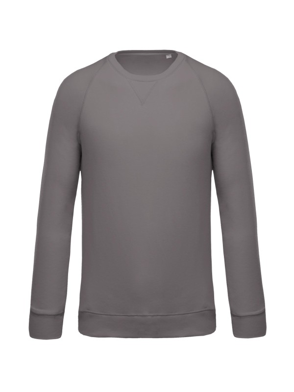 Sweatshirt BIO com decote redondo e mangas raglan - K480C